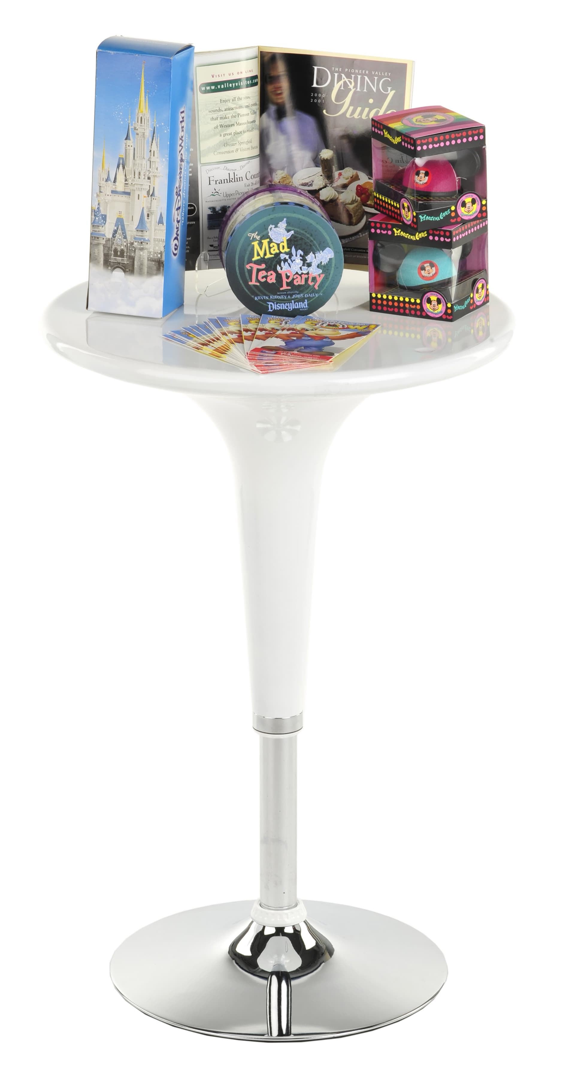 White Gas Lift Chair and Table Set for Restaurant or Conference Use