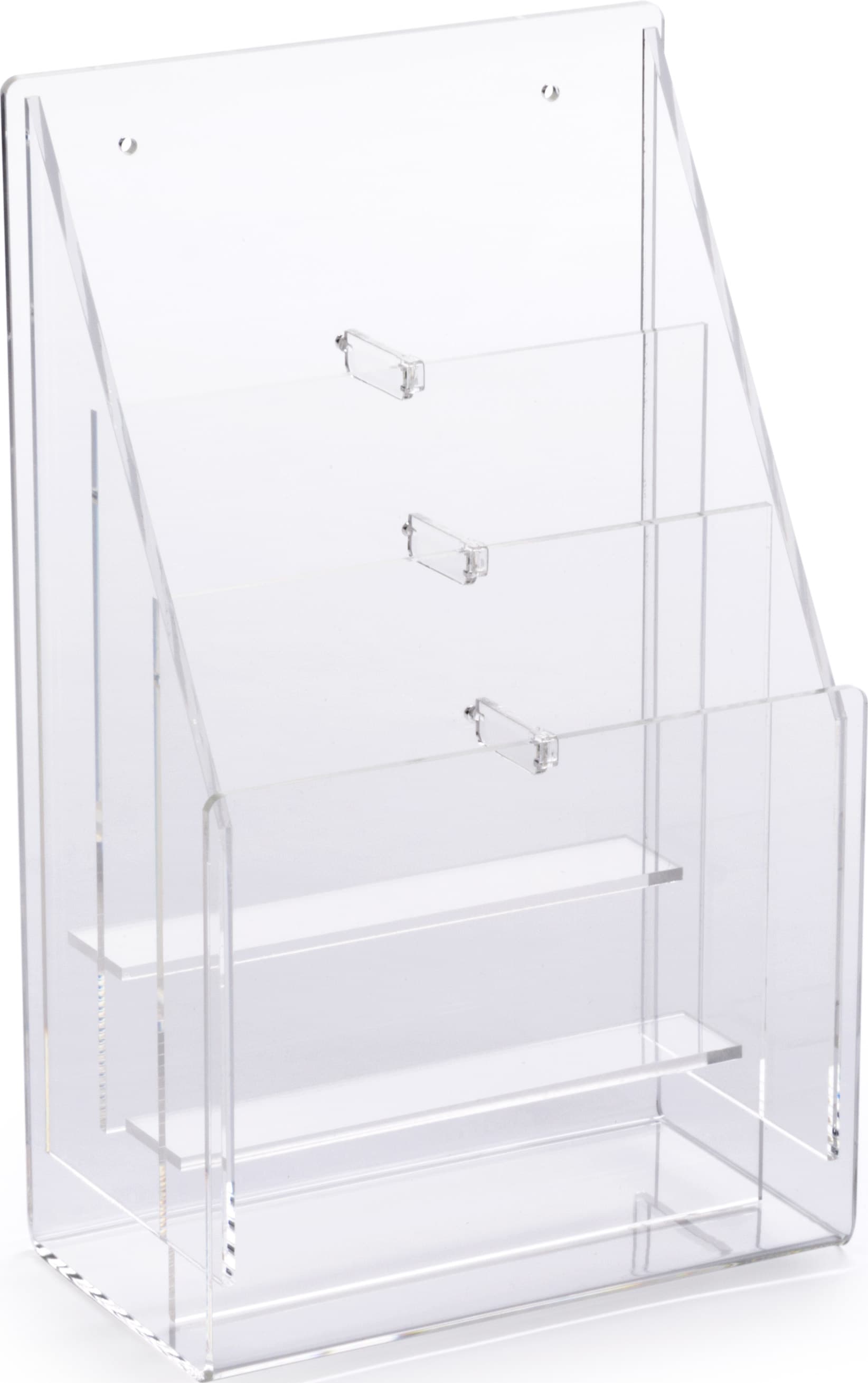 Modern exhibit display furniture set with literature rack