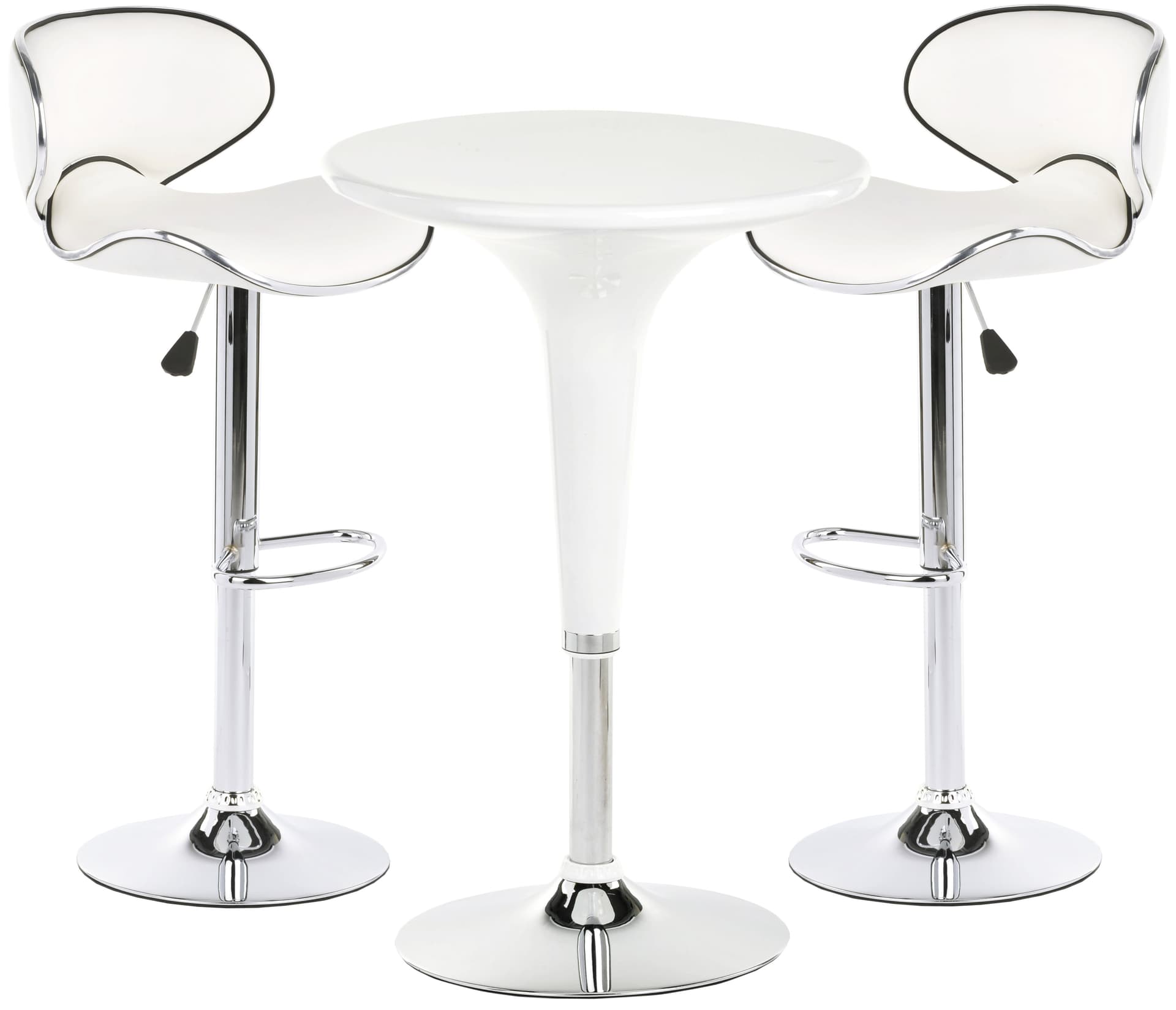 Modern exhibit display furniture set with table and 2 chairs