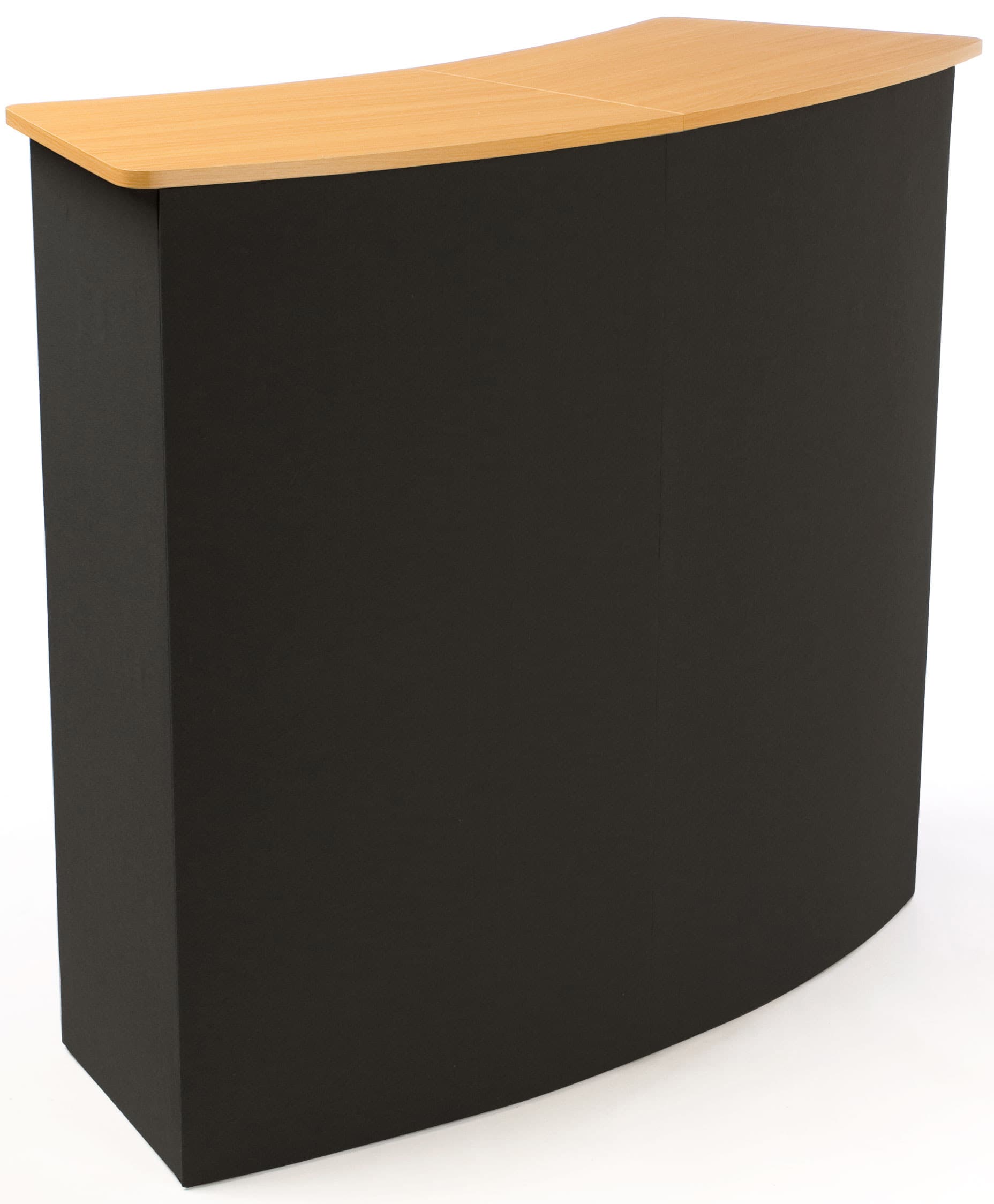 Outdoor booth setup with pop-up counter