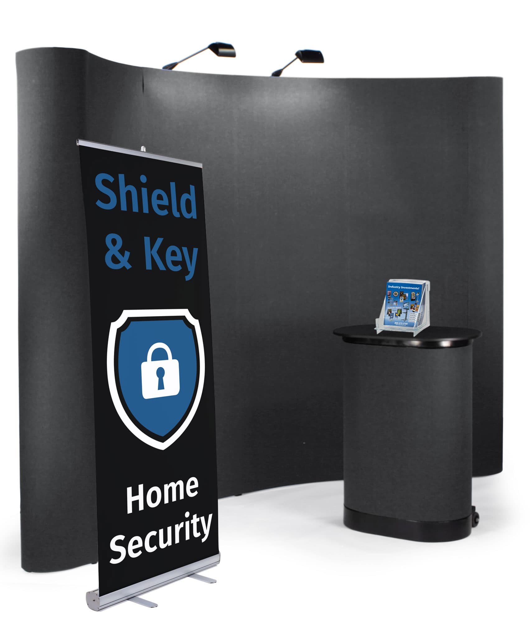 Trade show display booth kit with travel cases