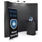 10x10 Trade Show Booth Kit w/ Counter, Banner Stand, Literature Holder and Backdrop