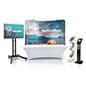 Trade Show Kit w/ Custom Graphic, Magazine Rack, iPad & TV Stand, Table & White Cover