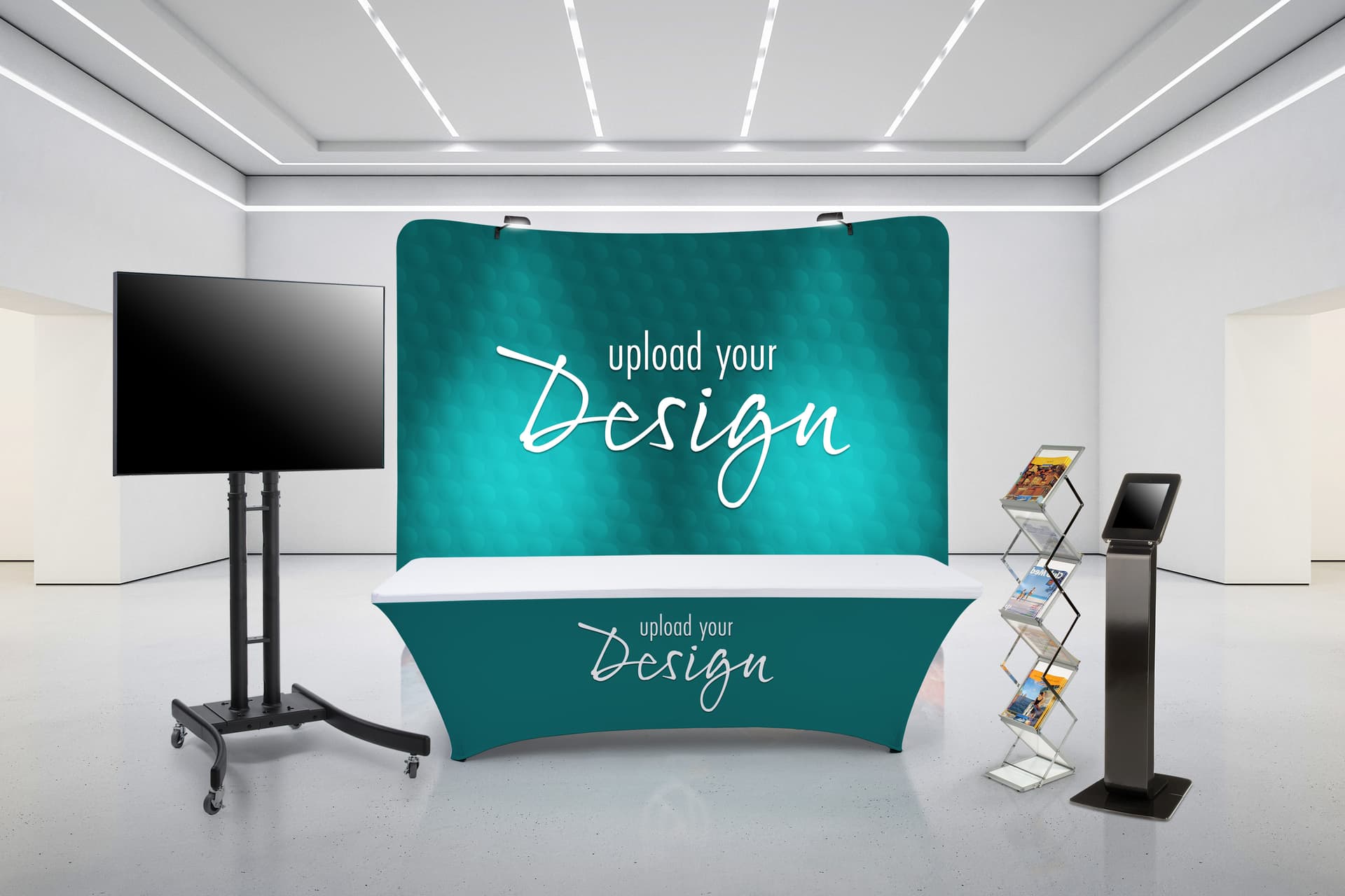 Trade show booth kits with dye sublimation graphics 