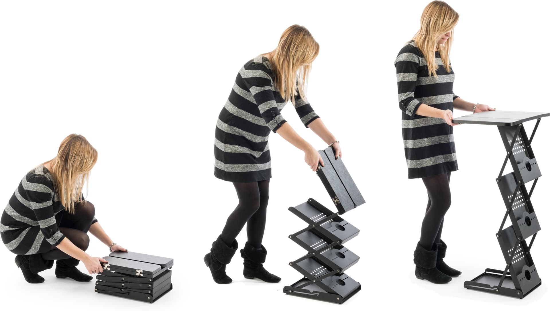 Easy Assembly Folding Literature Counter