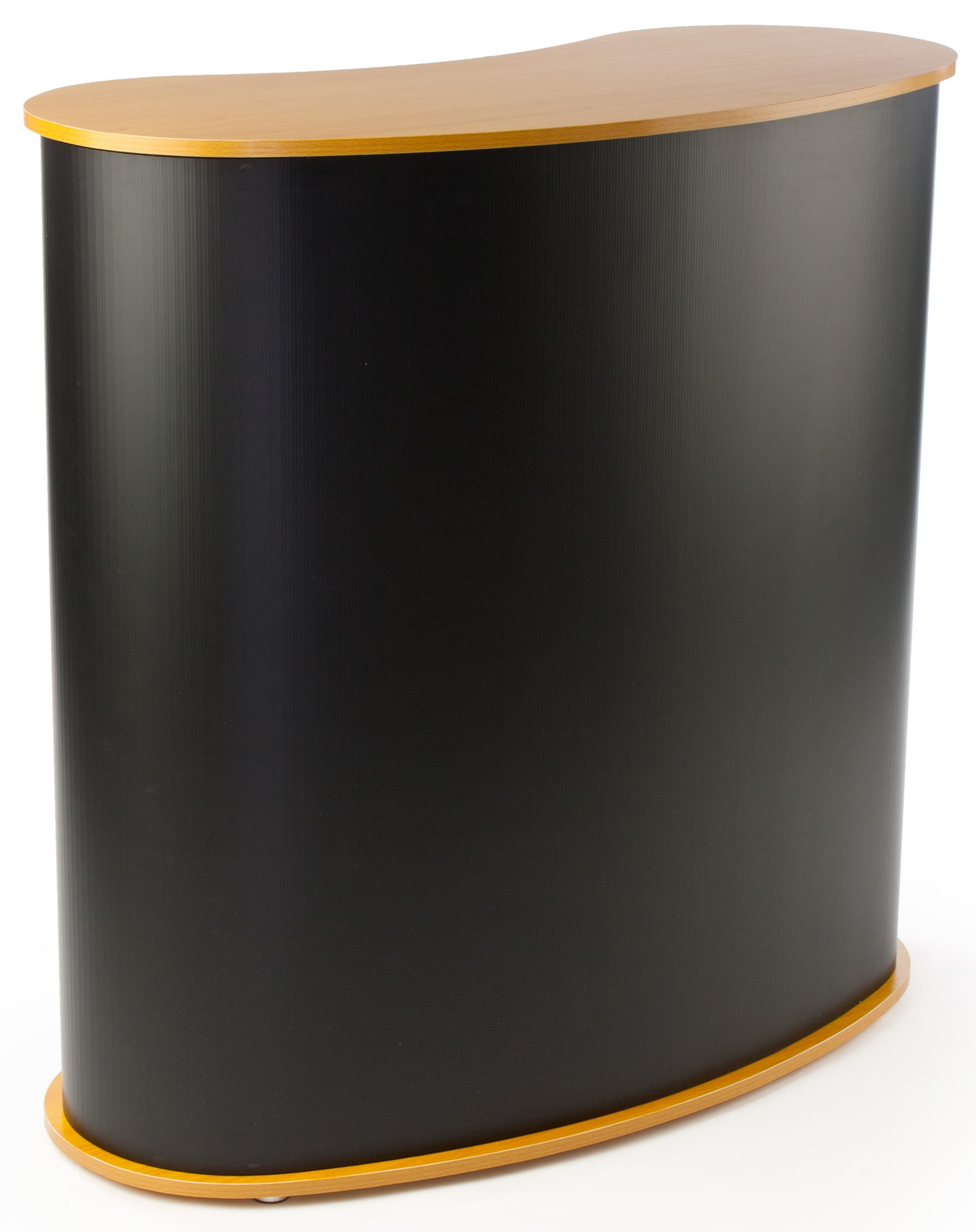 Custom Curved Counter Made of Lightweight Plastic & MDF