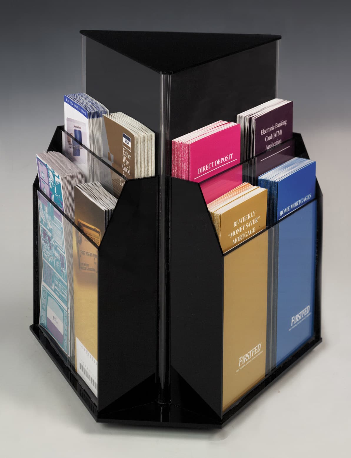 rotating literature holder