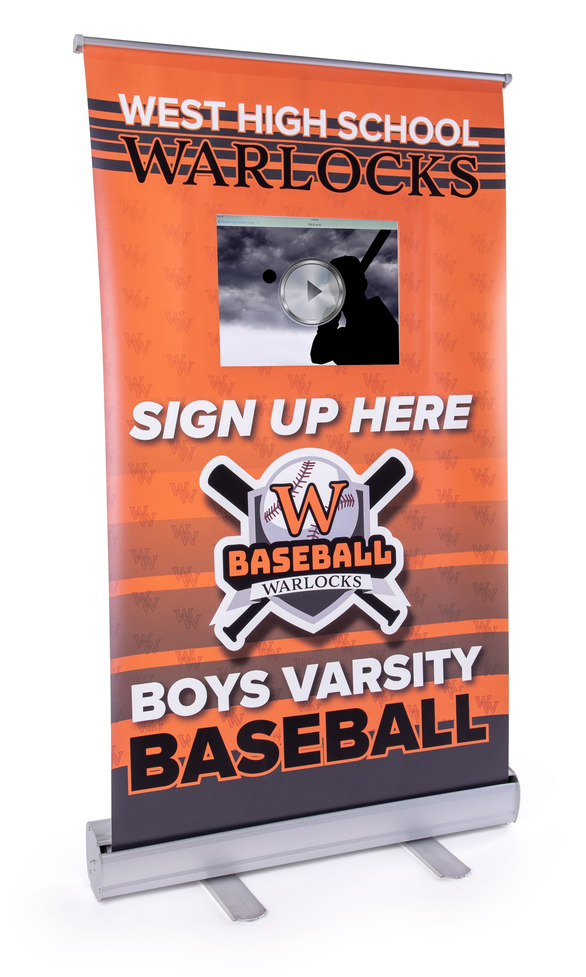 Tabletop digital banner stand