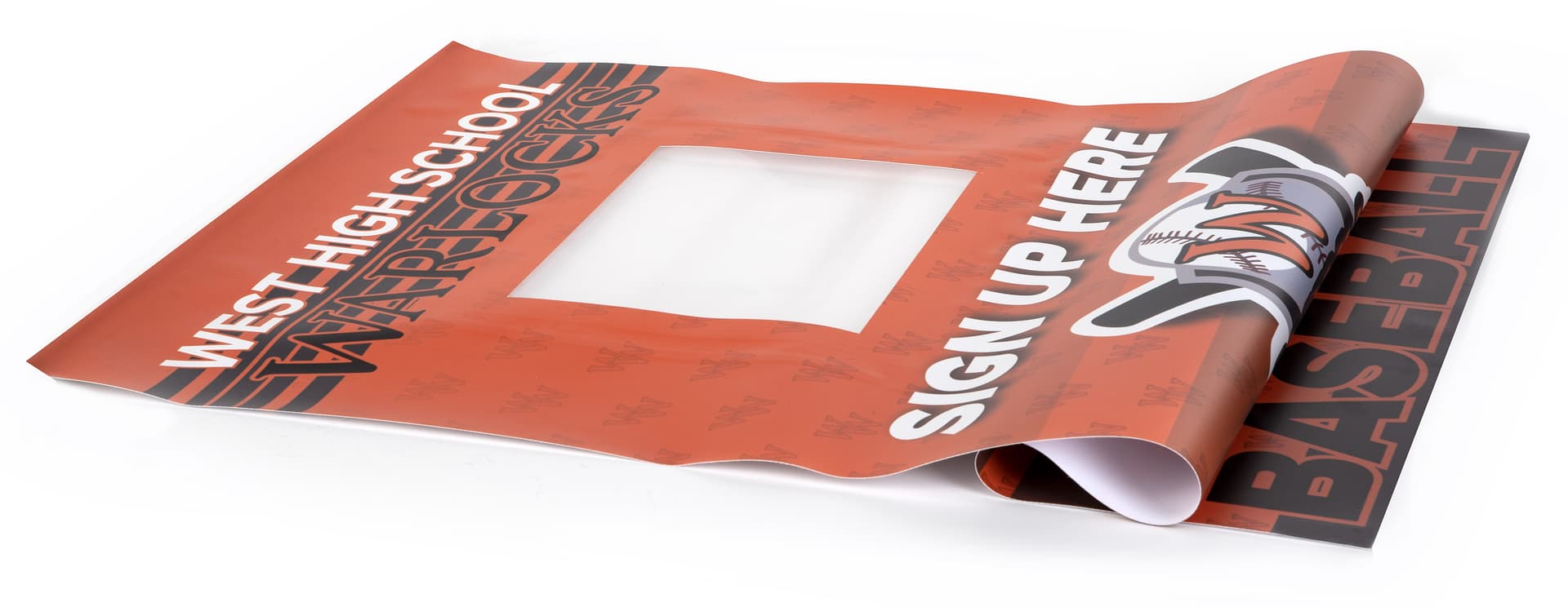 Custom replacement retractable banner for TTRET2440GD tabletop media stand