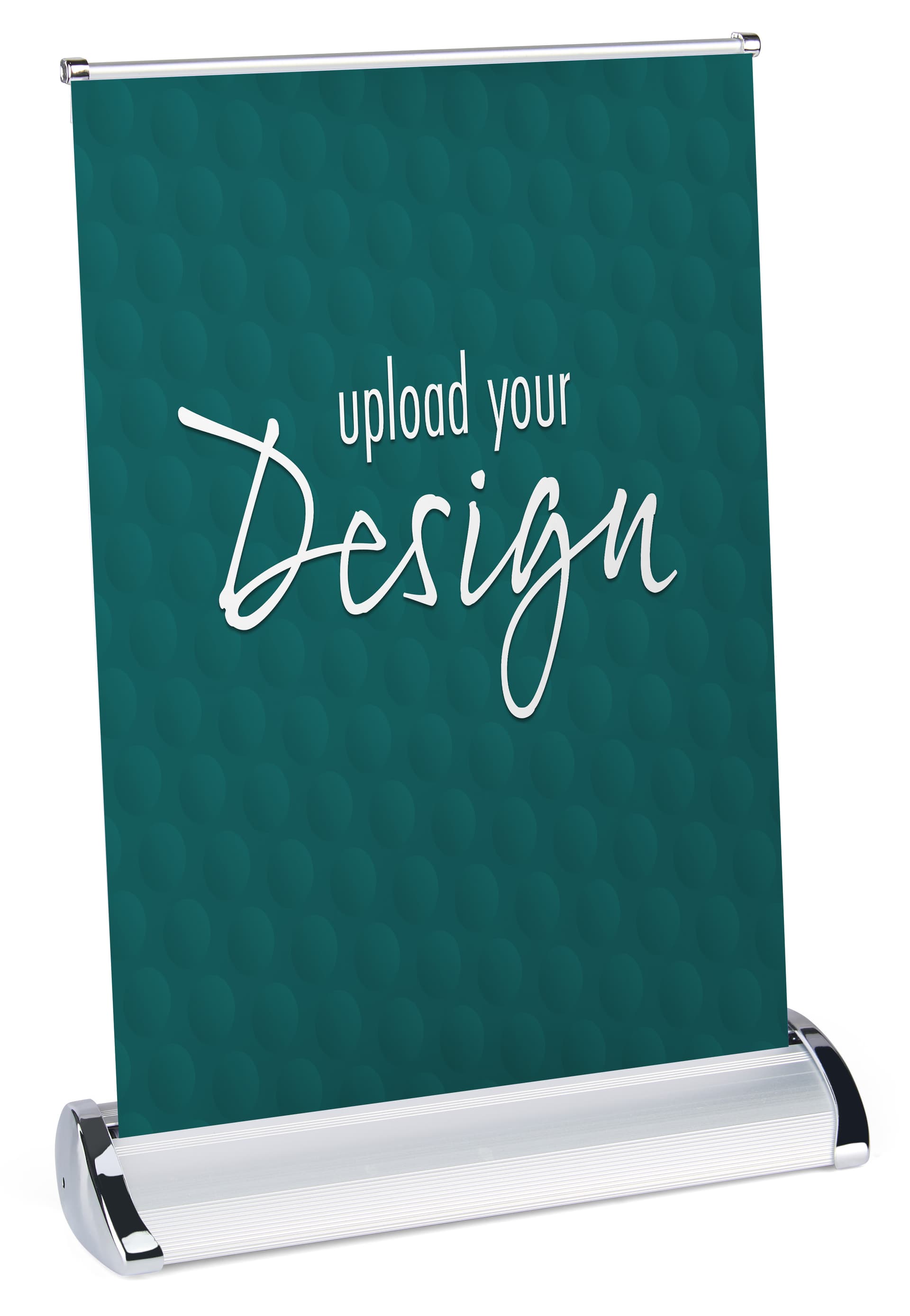 Desktop banner stands with 11 x 16 graphics