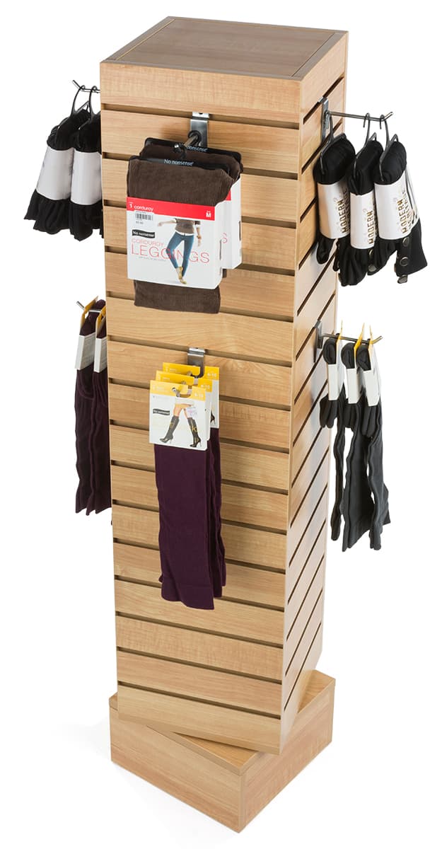 MDF Wood Rotating Slatwall Gondola