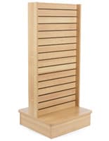 Slatwall Panel Kiosk with Maple Finish