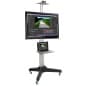 TV Stand with Camera & AV Shelf, Fits Monitors 32”-65”, Height Adjustable