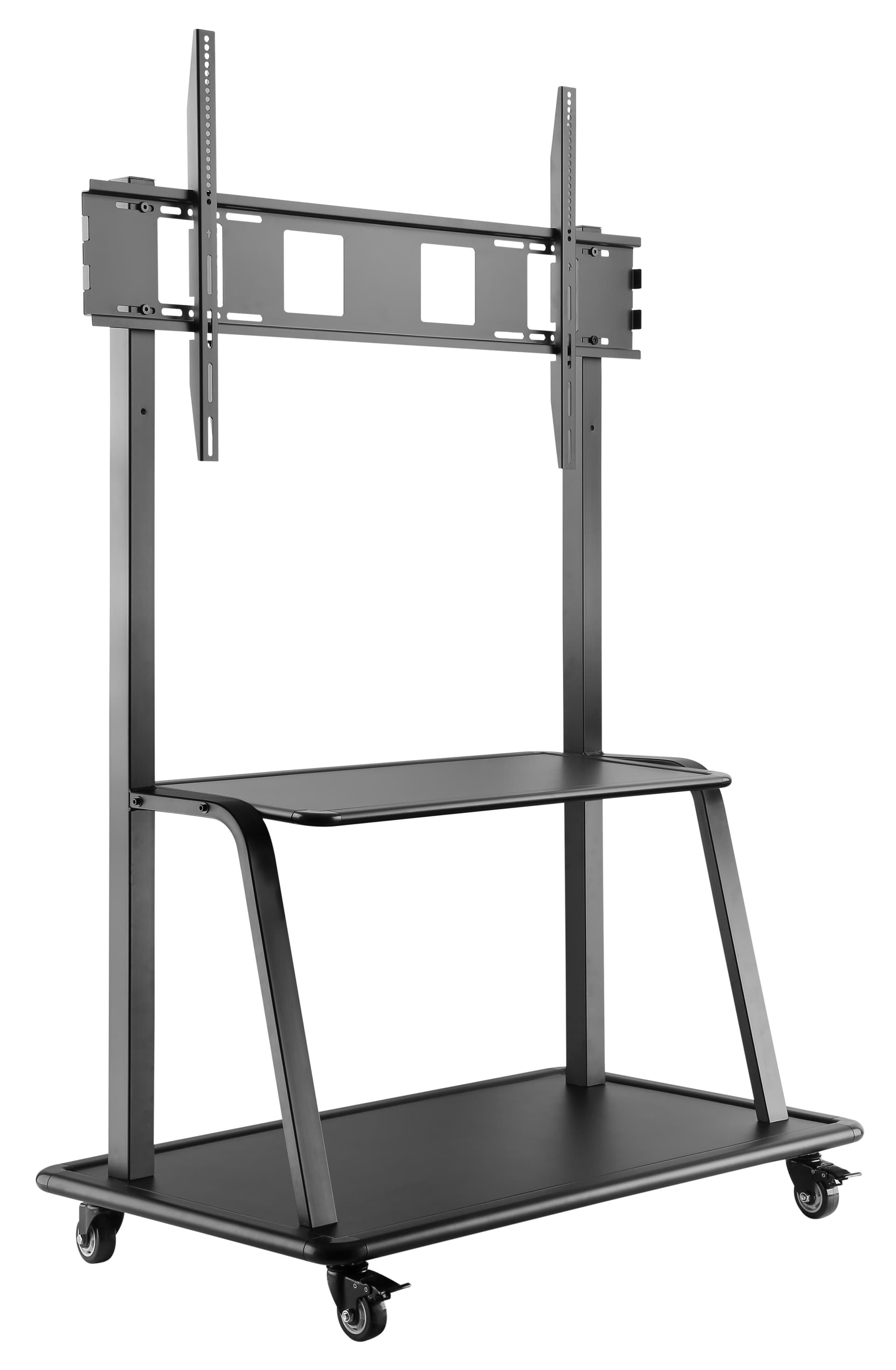 Black contemporary mobile TV mount