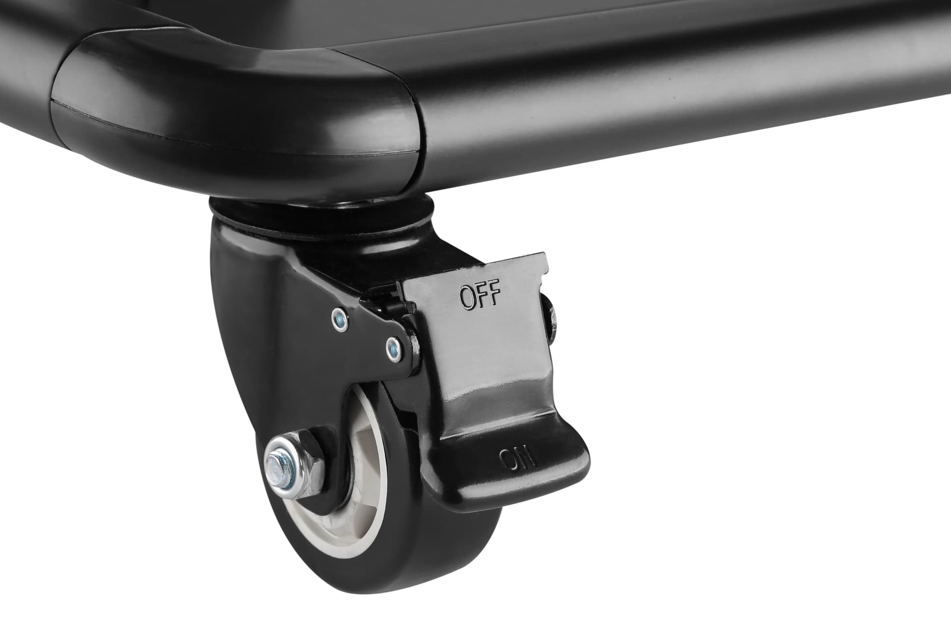Contemporary mobile TV mount with 4 locking casters
