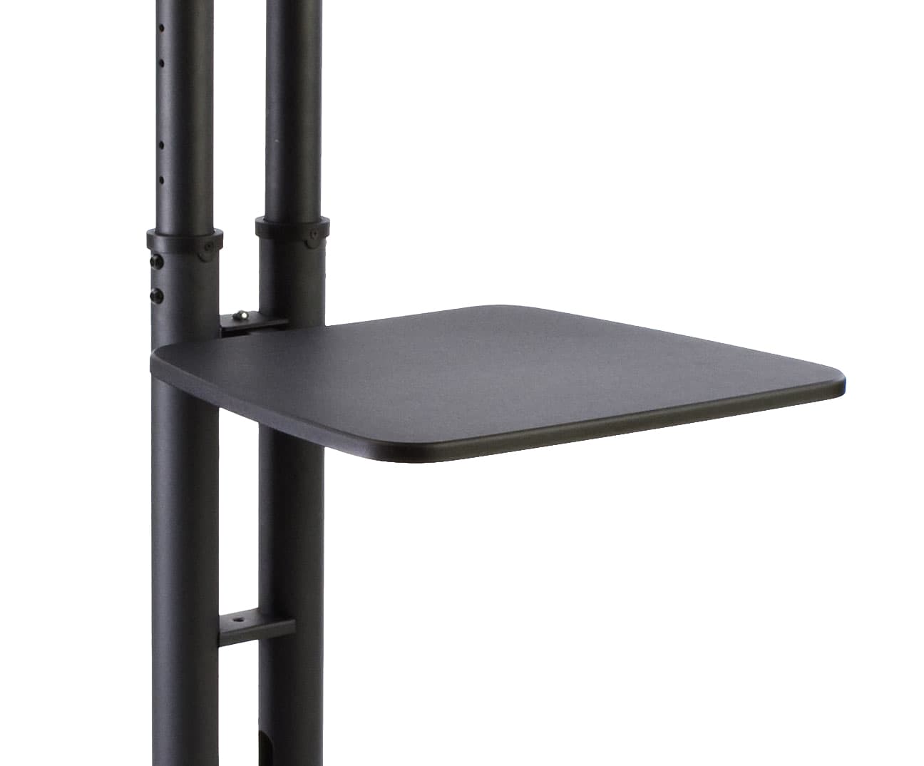 Dual Monitor LCD Stand with Moveable Shelf