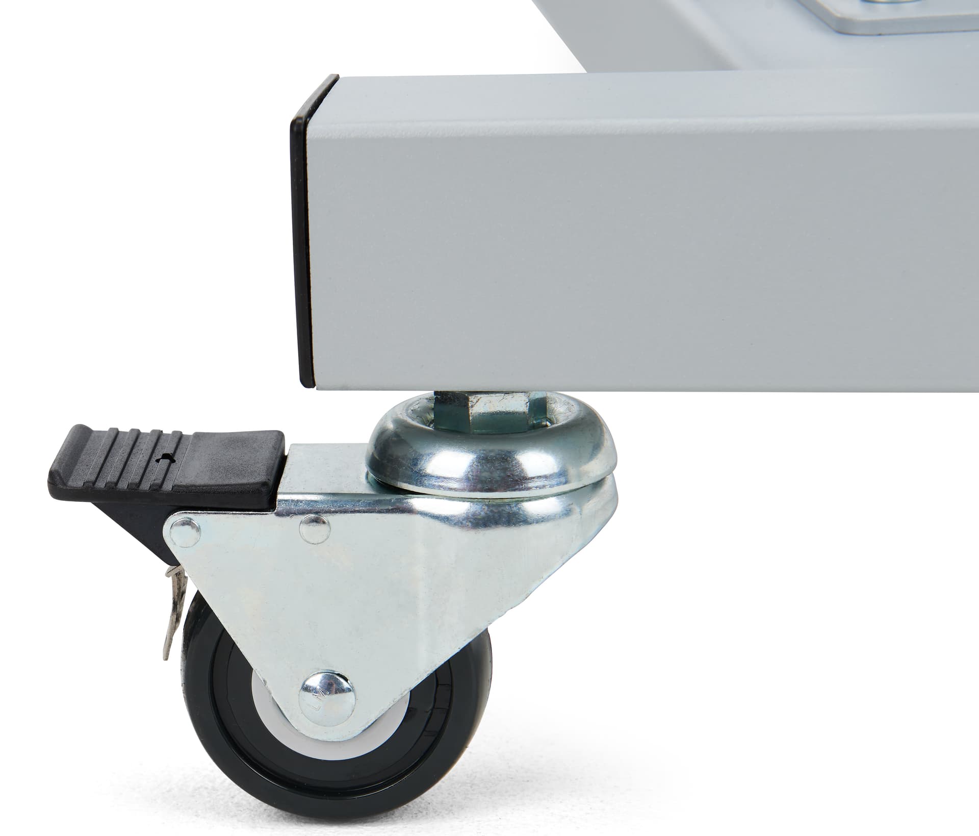 Dual screen tv stand with caster wheels