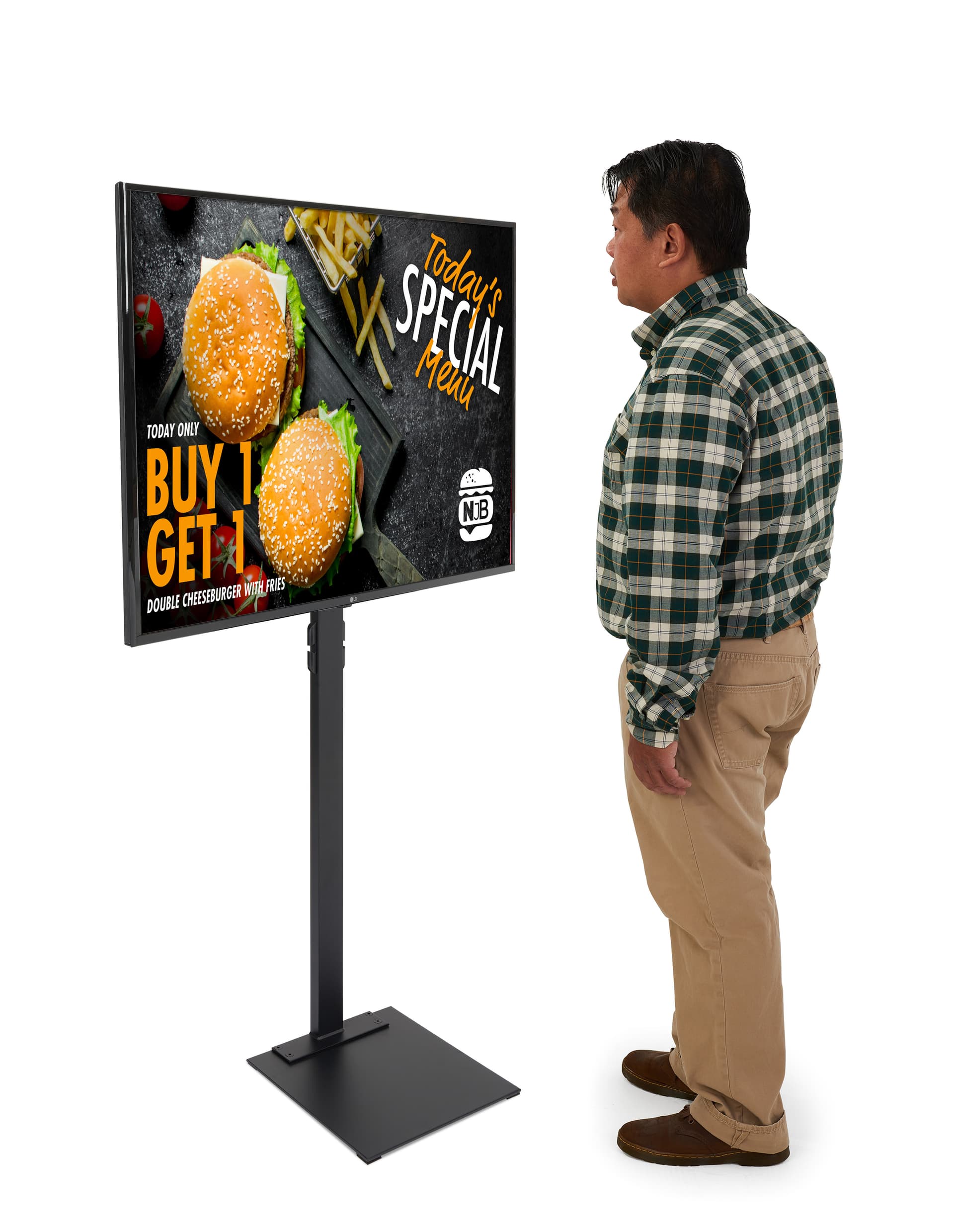 TV stand with mount for 70 Inch TV with 150-lb weight capacity