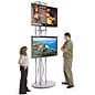 10' Portable TV Stand w/ 2 Mounts for Monitors up to 60", Truss-like - Silver