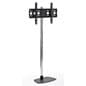 TV Stand for Floor fits 42- 52" Flat Screen Monitors Horizontally - Black & Chrome