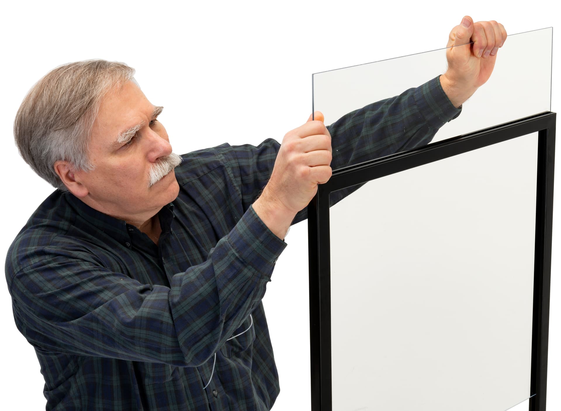 Portable cough shield on wheels with top loading style 