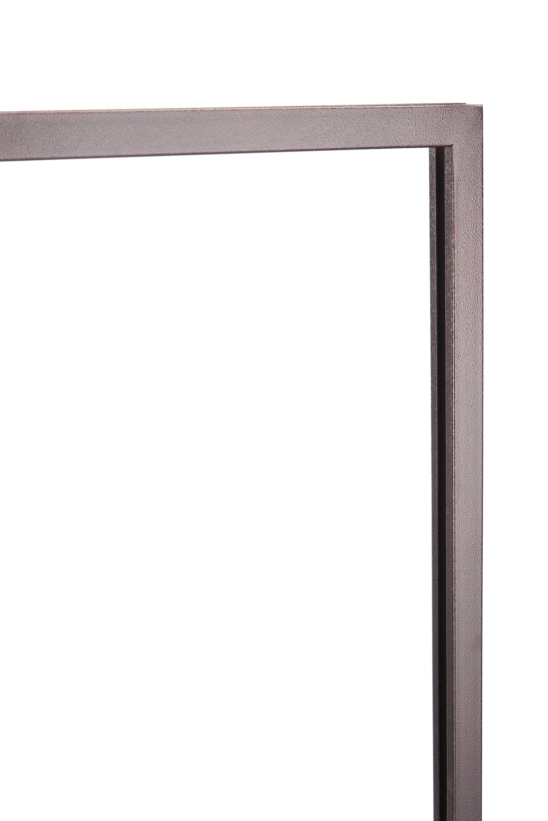 Metal sign holder with modern finish