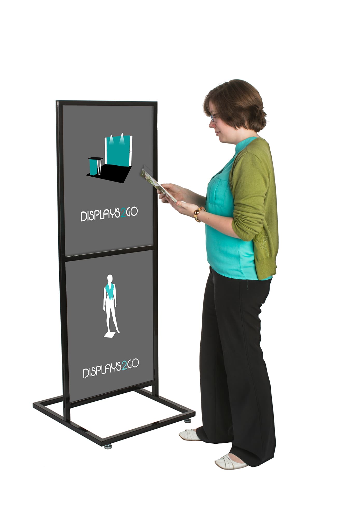 Double-Sided and Double Tier 22" x 28" Poster Stand 