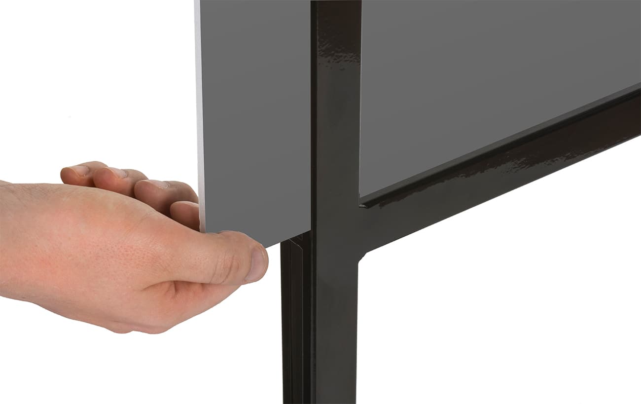 Double Tier 22" x 28" Poster Stand With Side Loading Frame