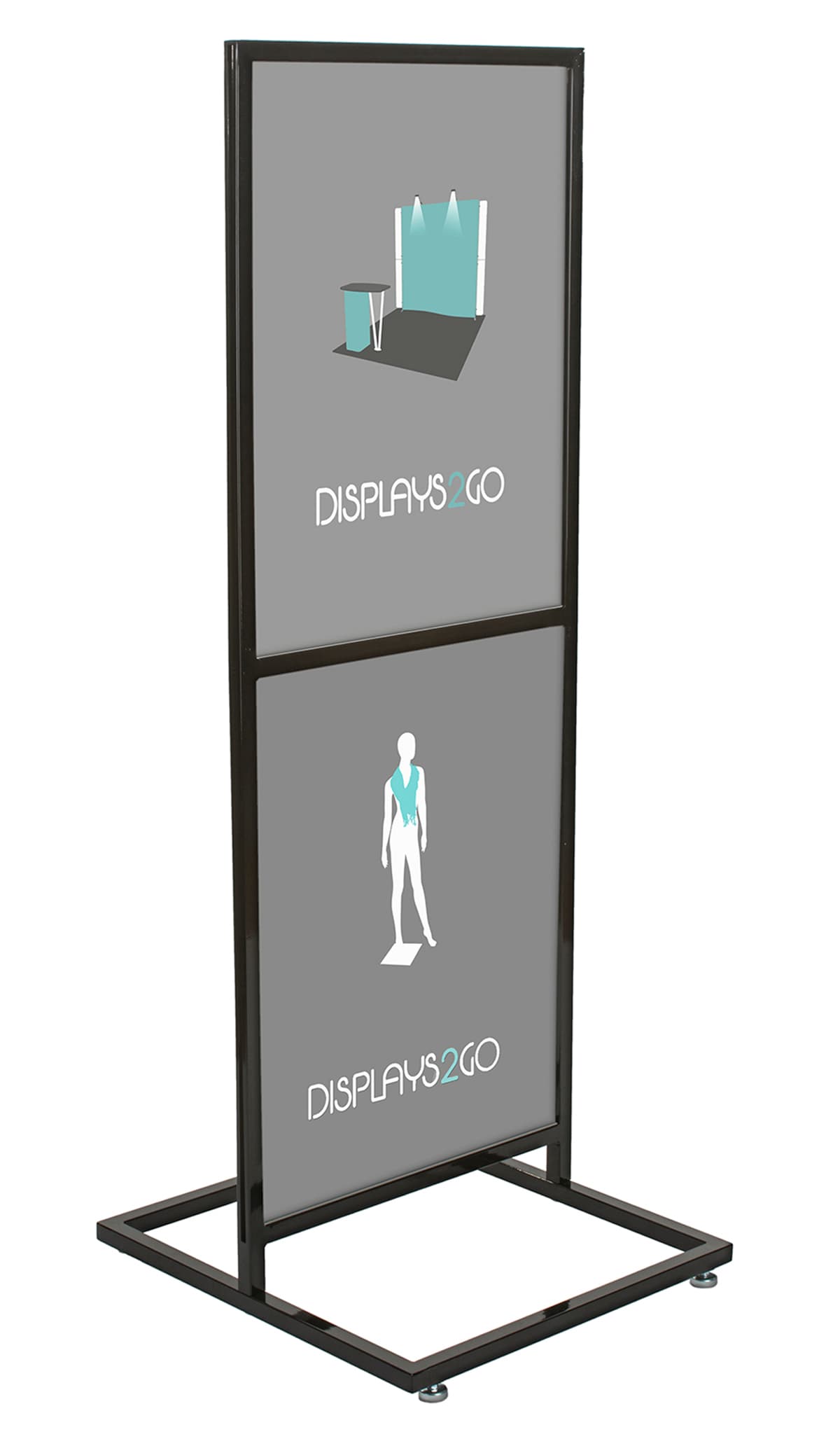Floor Standing Double Tier 22" x 28" Poster Stand 