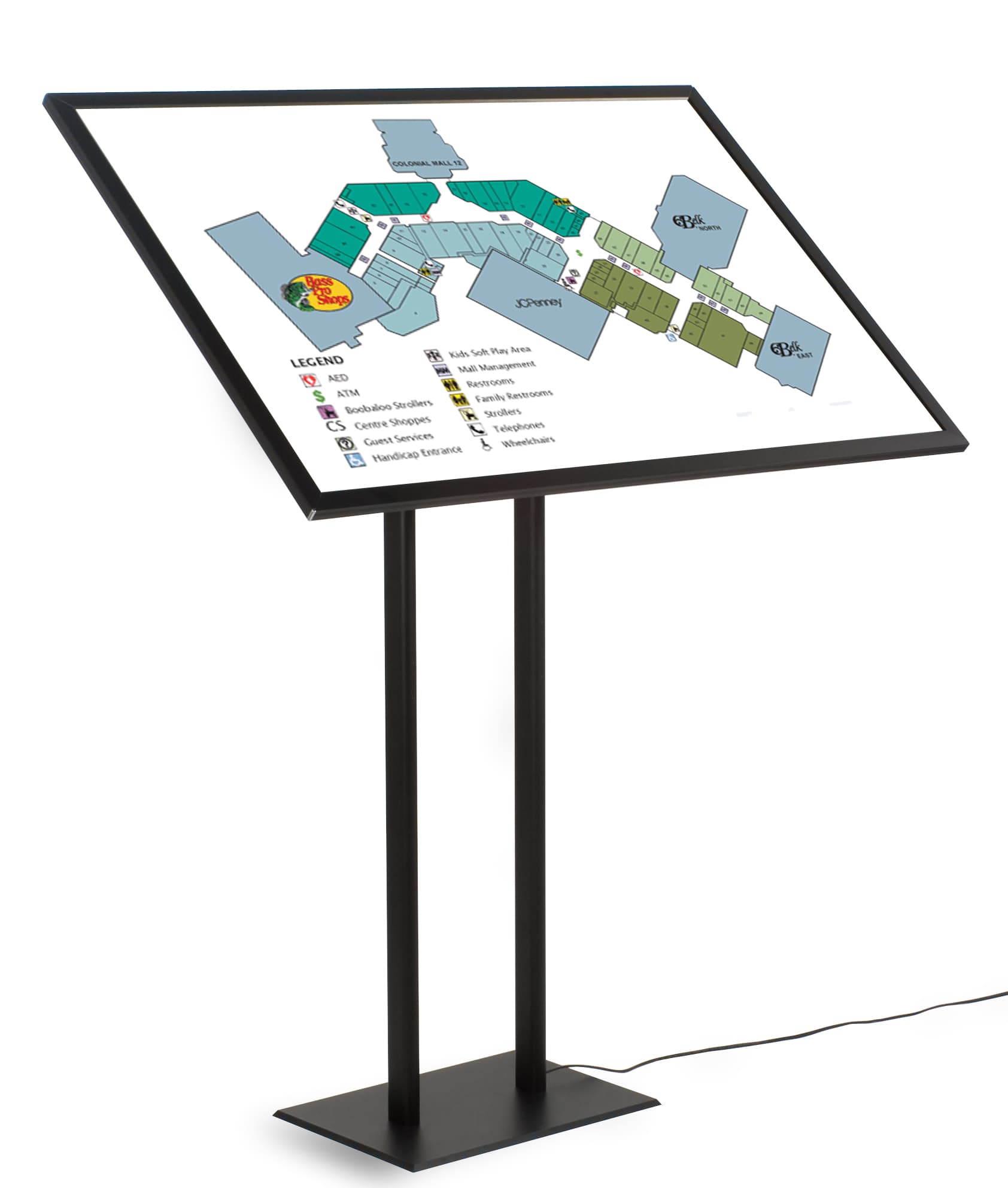 Sign Light Boxes | Floor Standing Black Display | Displays2Go
