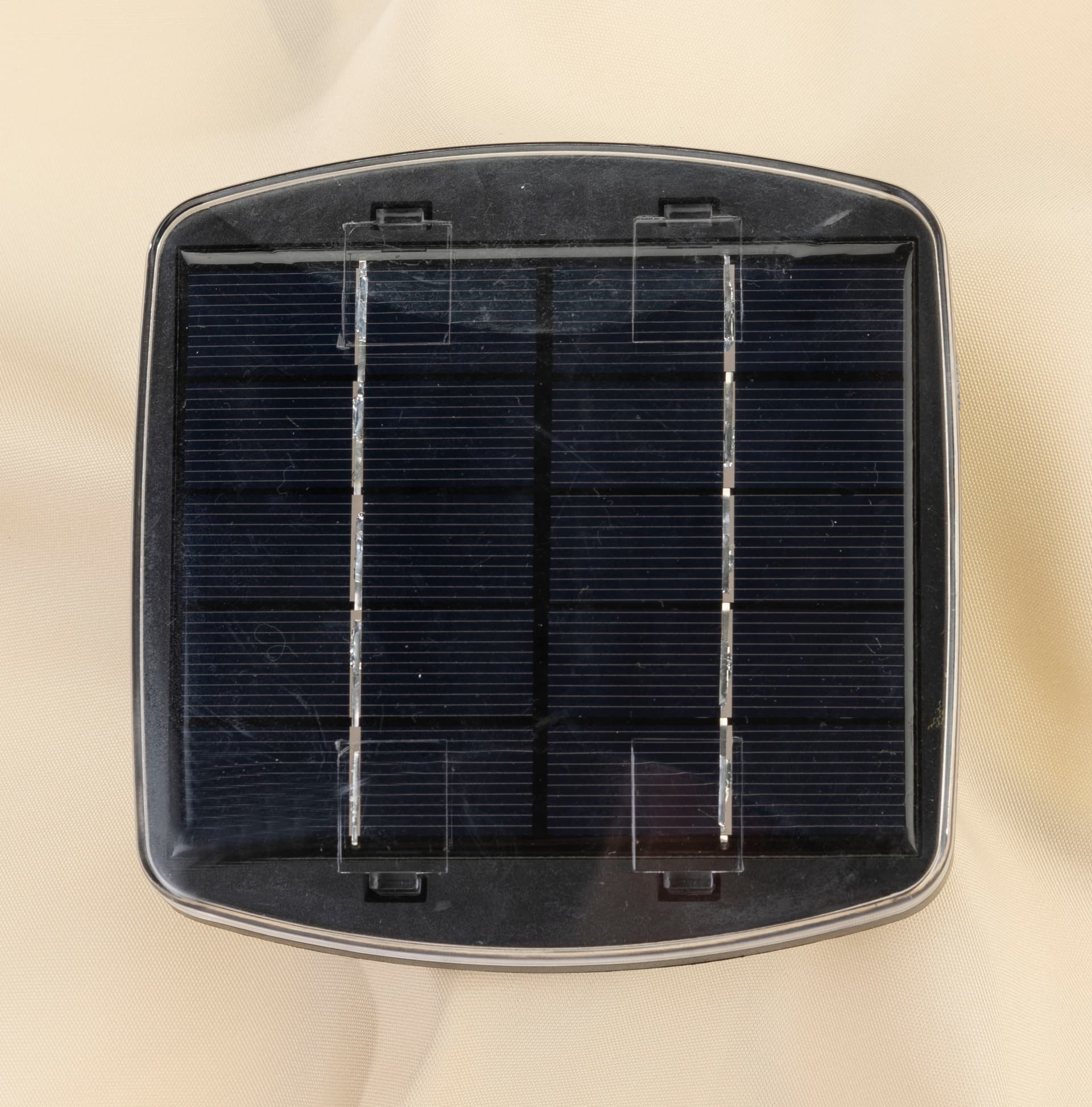 Patio Market Umbrella with Solar Panel to Charge LED Lights