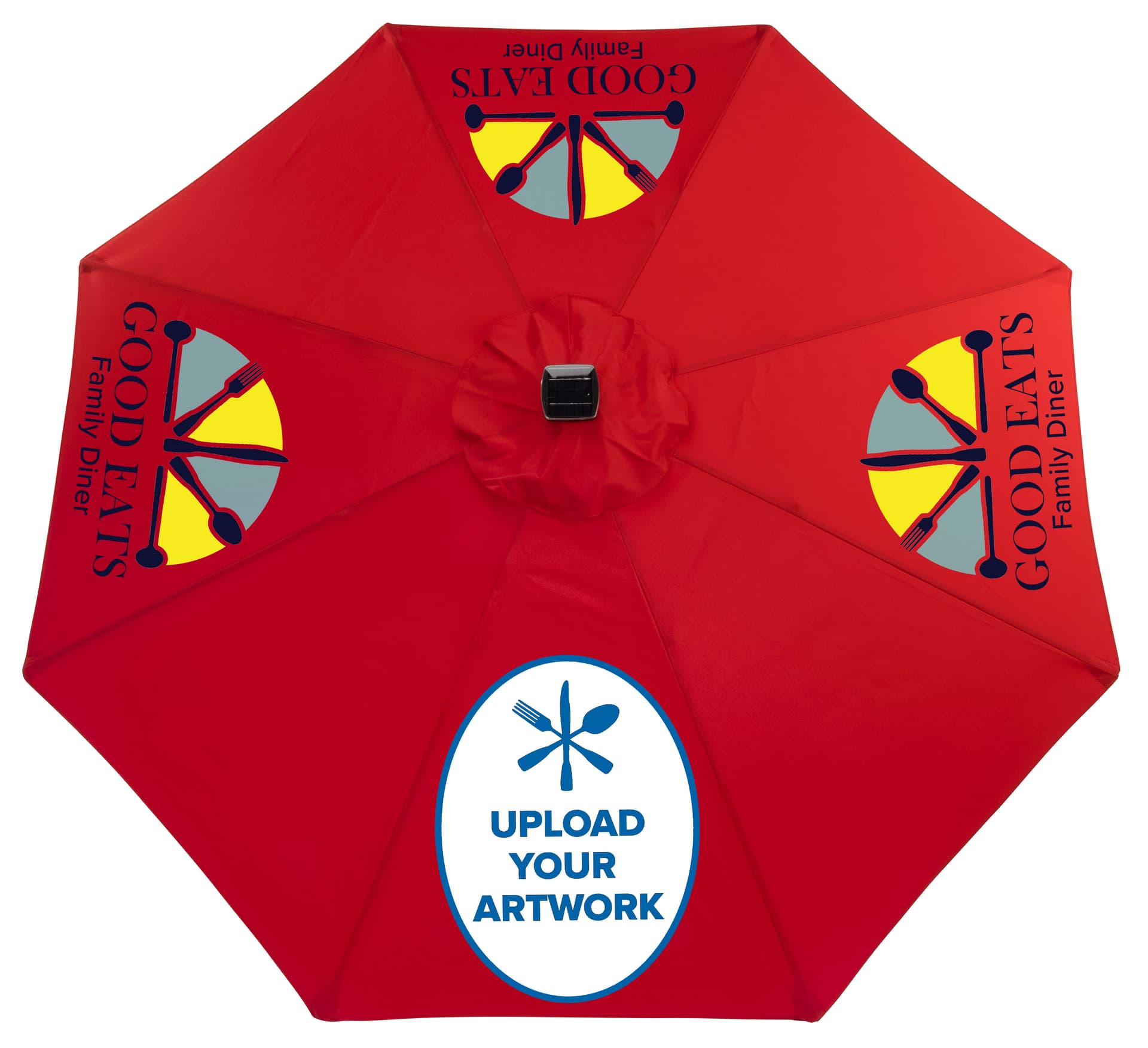 Customizable Patio Market Umbrella with Red Canopy