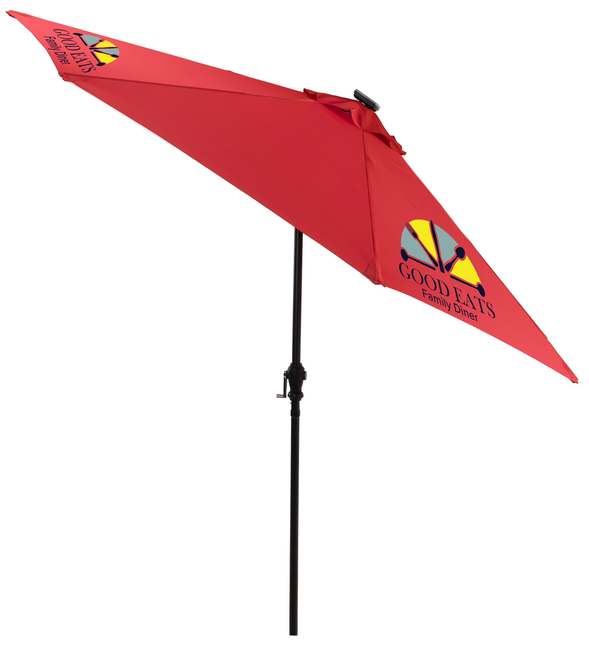 Red Patio Market Umbrella for Businesses with Outdoor Lounge Areas