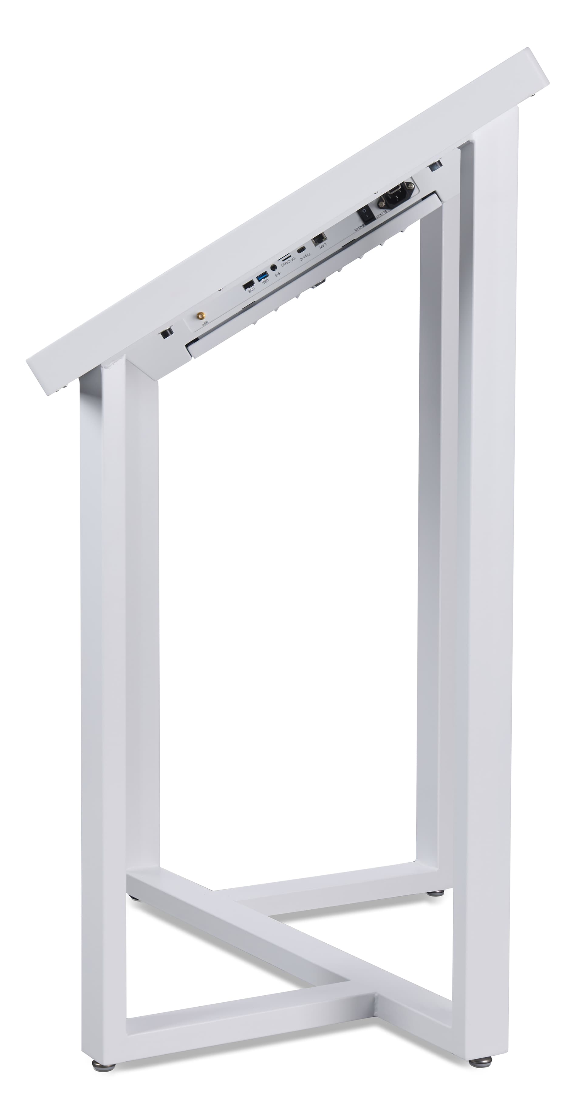 Interactive touch screen kiosk with durable aluminum frame 