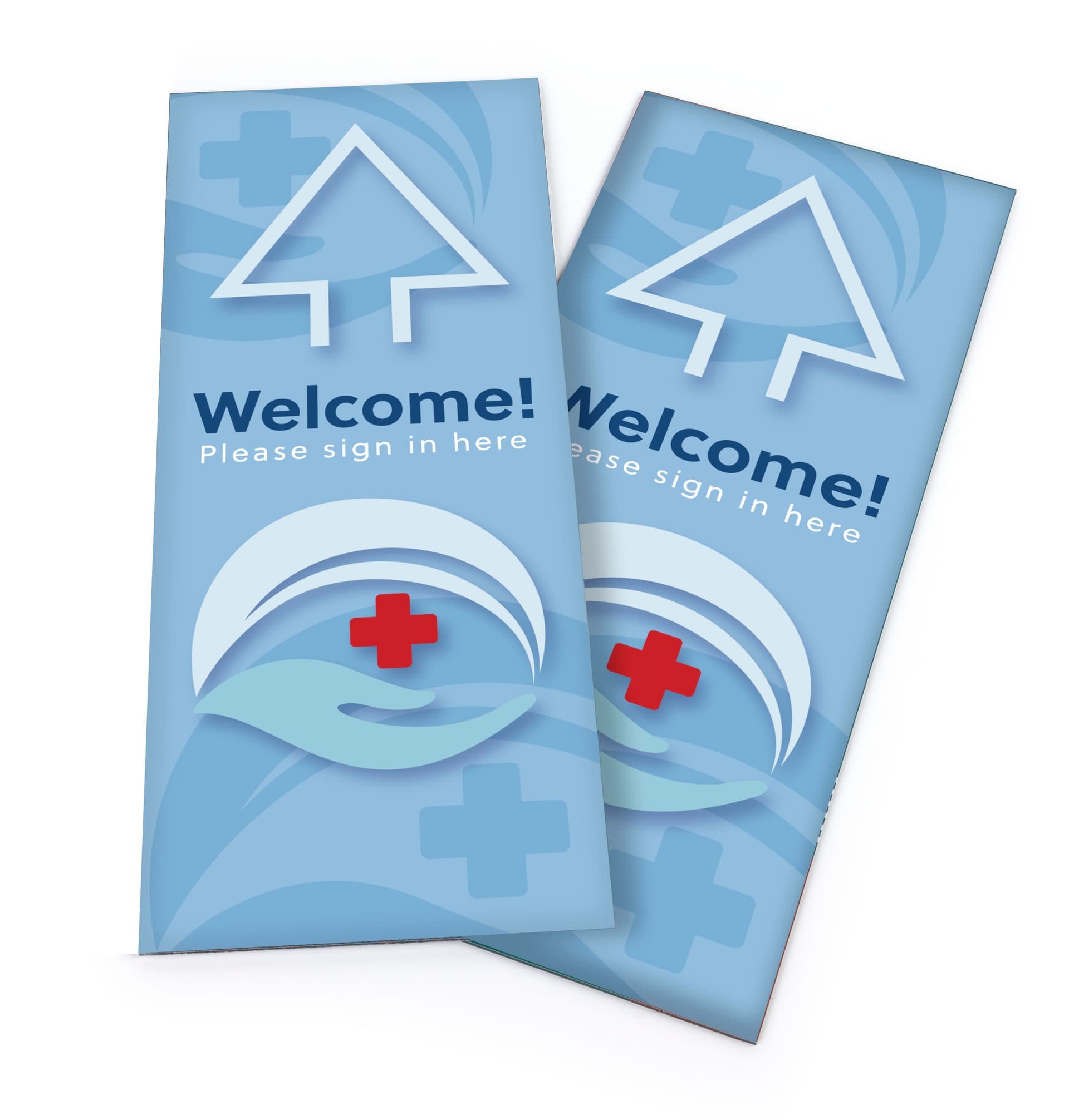Dual tablet holder replacement graphics for IPEVRFL2 series with personalized artwork or messaging