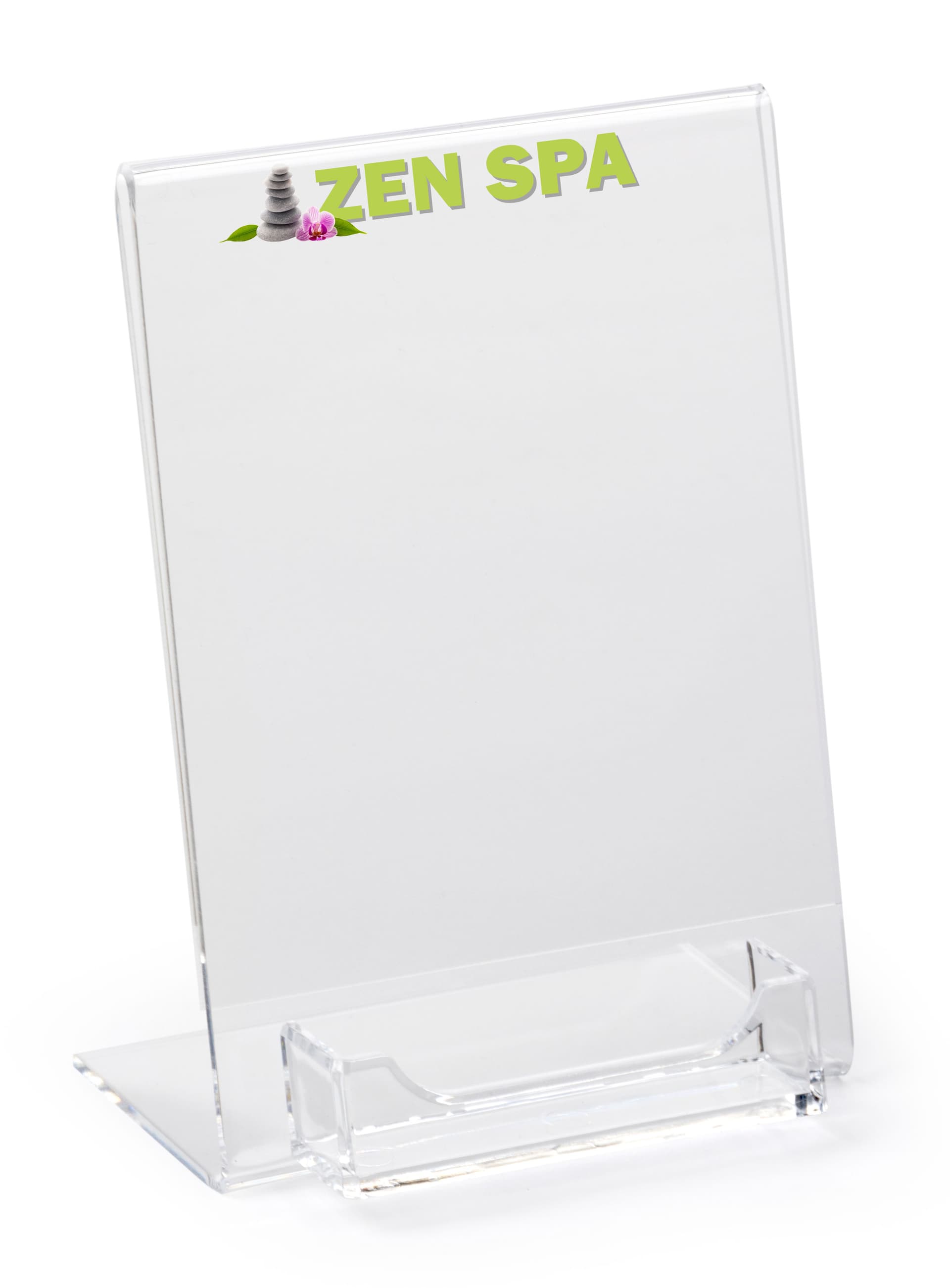 Custom 5x7 Marketing Table Sign with Card Pocket