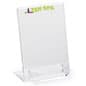 5" x 7" Countertop Sign Holder with Business Card Pocket, Custom Printed - Clear