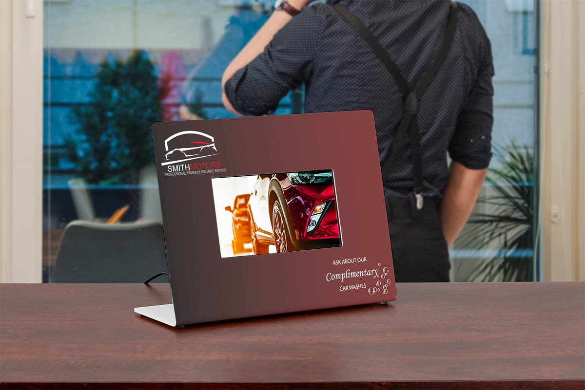 In Store Counter Display with Video | 7” LCD Screen | Displays2Go