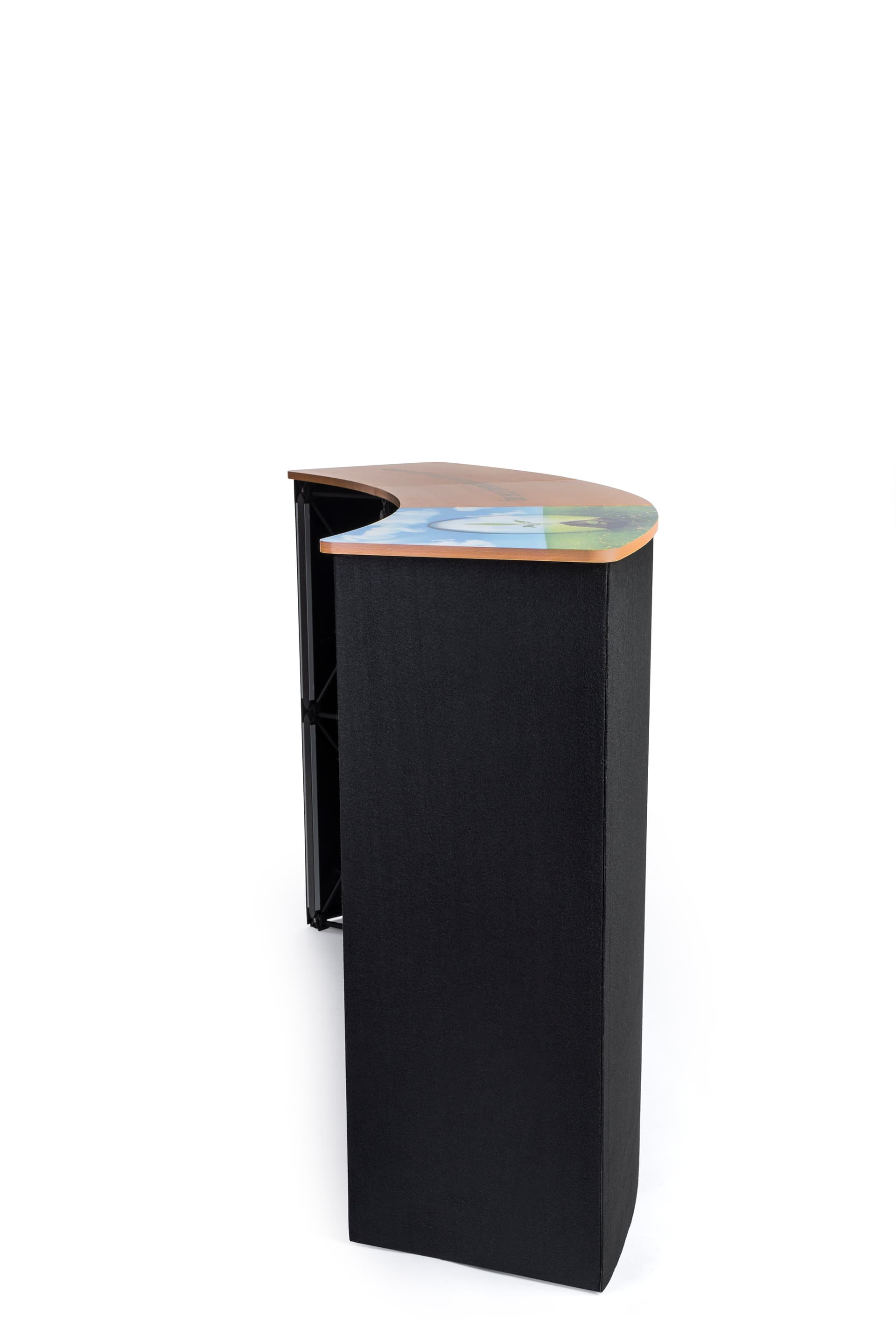 Pop up custom counter with natural curving shape