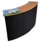 61”w Portable Counter with Custom Printed Top and Inner Shelves - Black