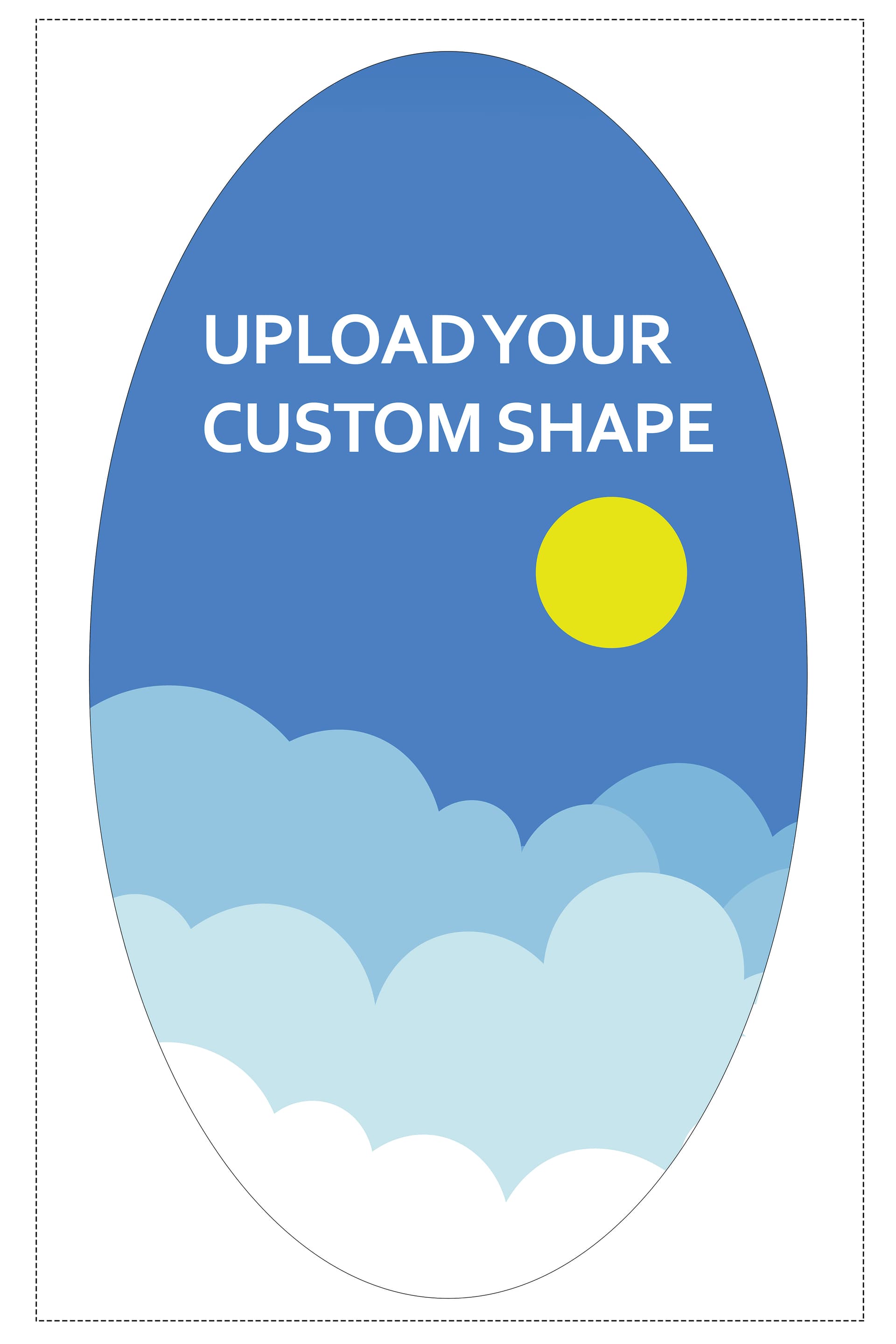 24 x 48 hanging outdoor shaped signs with customized shape and graphics