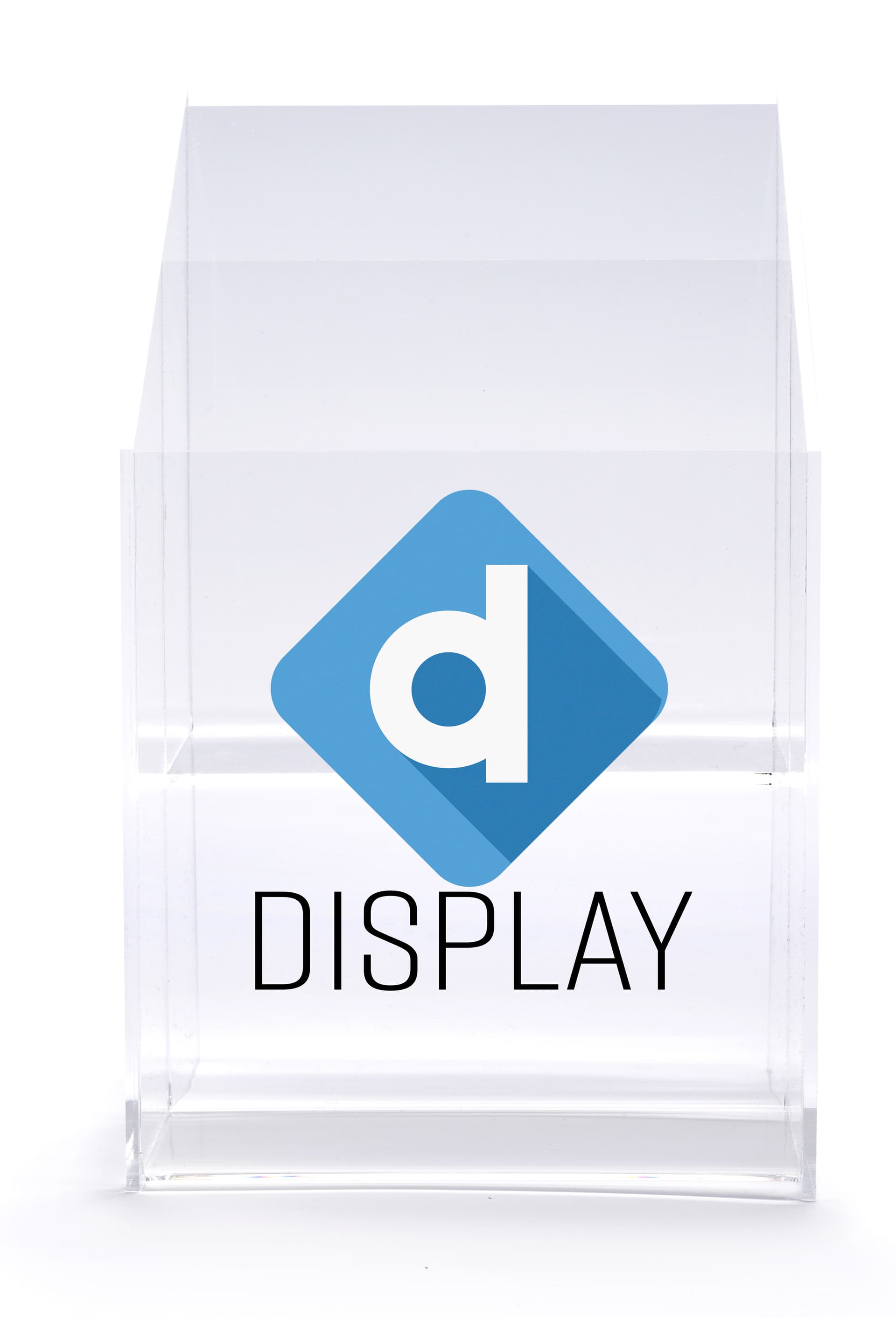 Custom printed plastic countertop booklet holder with UV graphics