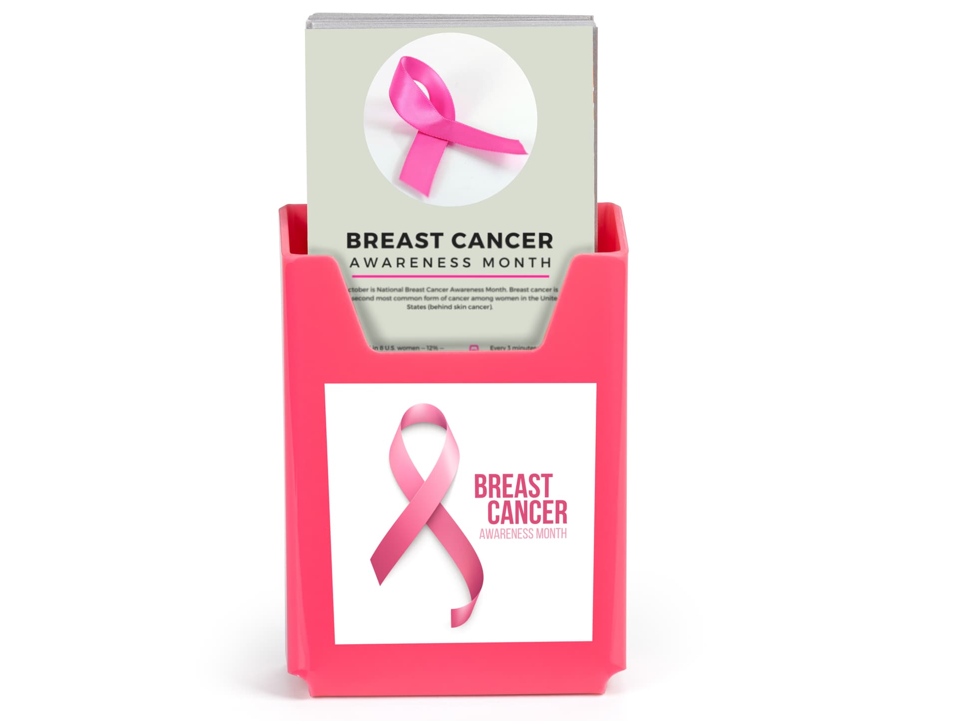 Brightly colored custom acrylic brochure holders