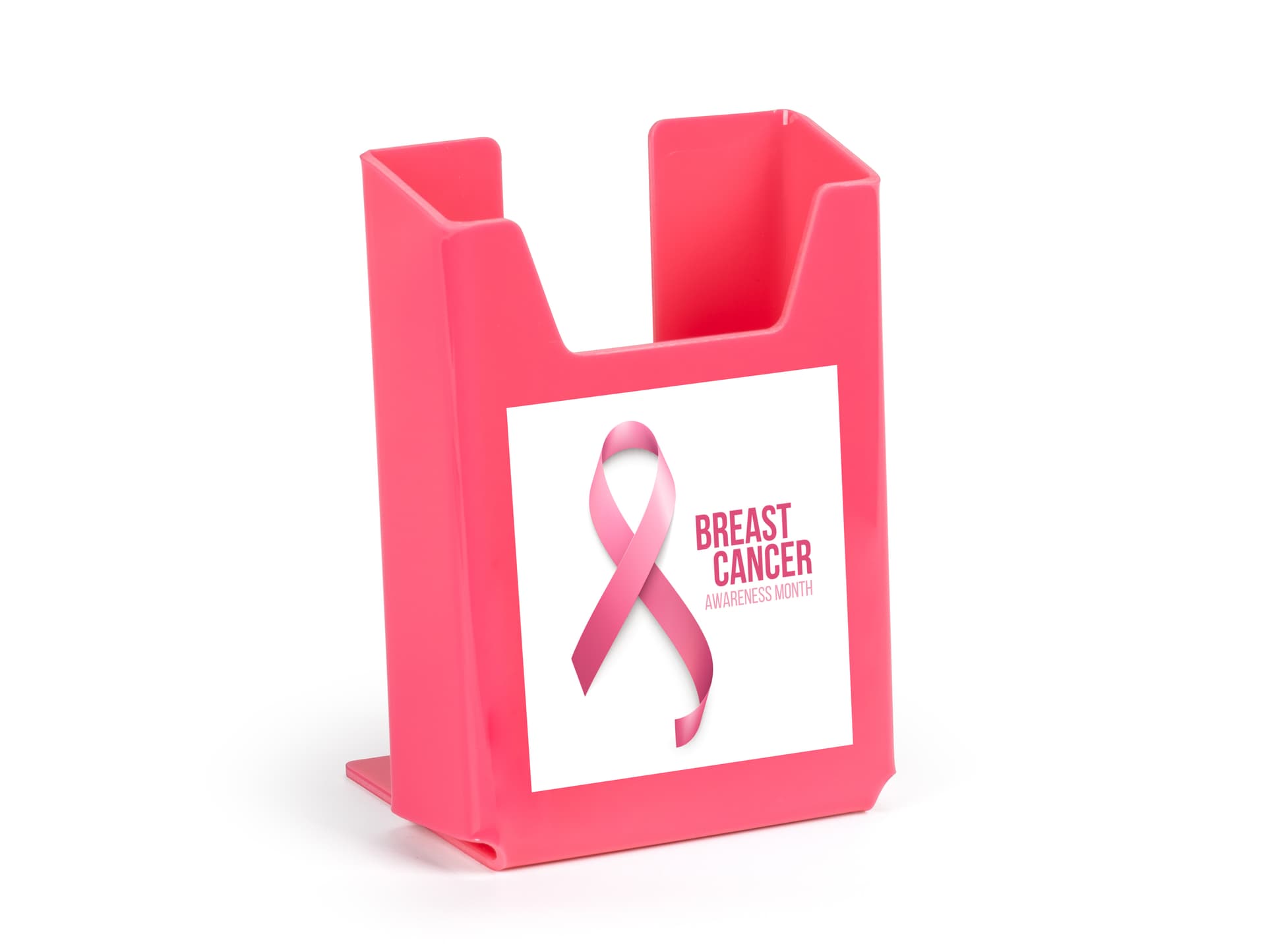 Pink custom acrylic brochure holders