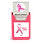 Angled Acrylic Brochure Holder, 4"w, Tabletop, Custom Printed- Pink