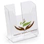 Acrylic Brochure Holder, Custom Printed, Tabletop Placement - Clear