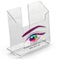 Acrylic Brochure Holder, Custom Printed, Tabletop Placement - Clear