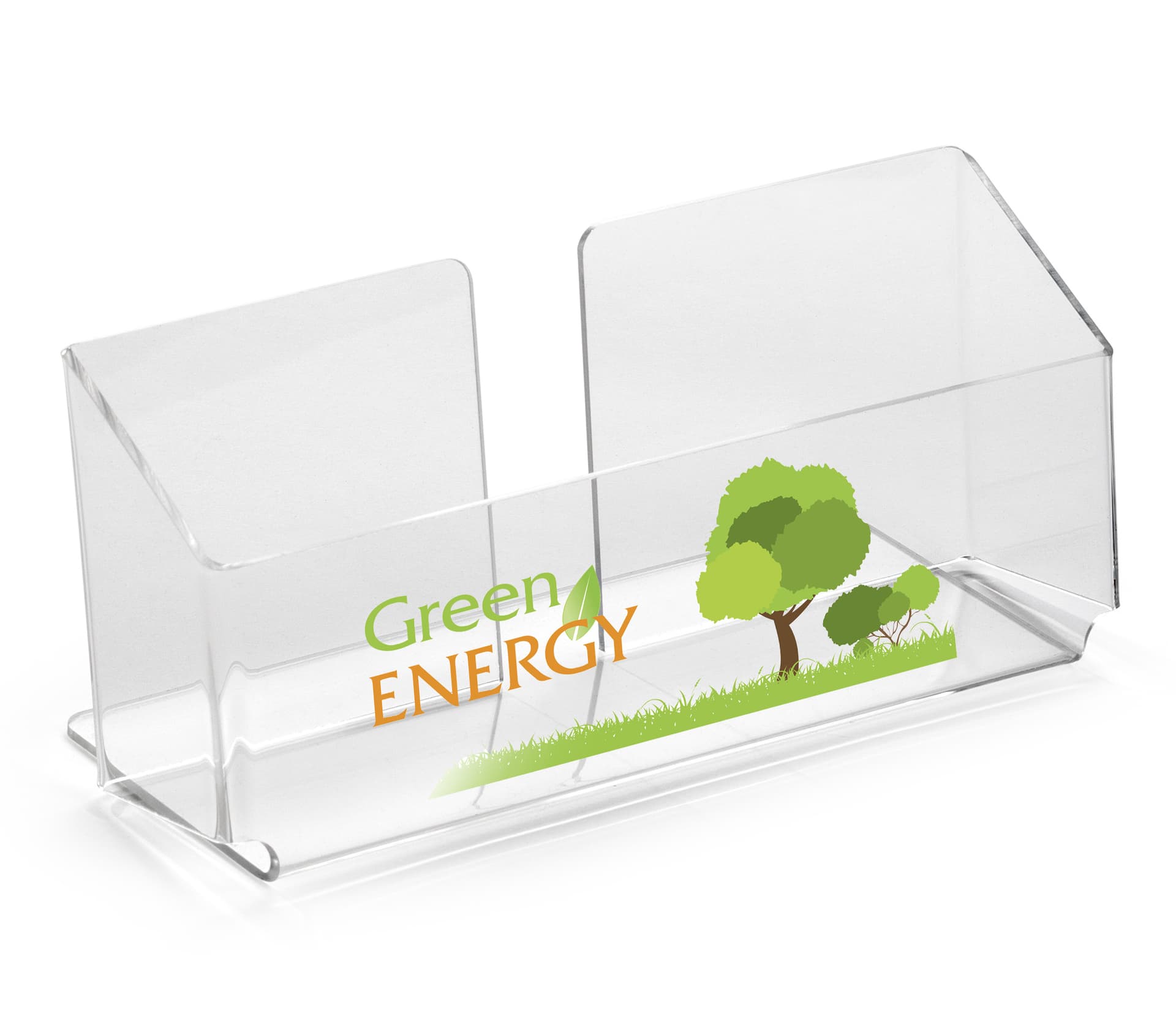 Clear Acrylic Literature Pocket with Custom UV Printing