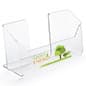 Acrylic Brochure Holder, Custom Printed, Tabletop Placement - Clear