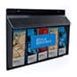 3-Pocket Outdoor Acrylic Brochure Wall Rack, Custom Printed, Clear - Multiple Sizes 